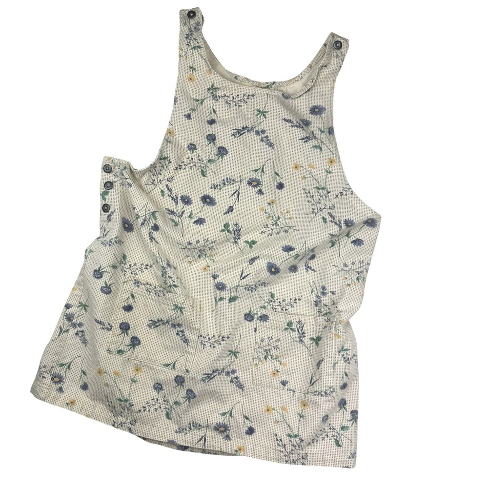 VTG‎ DAK Floral Pinafore Dress Tunic Size 2X Cottagecore Prairie Pockets